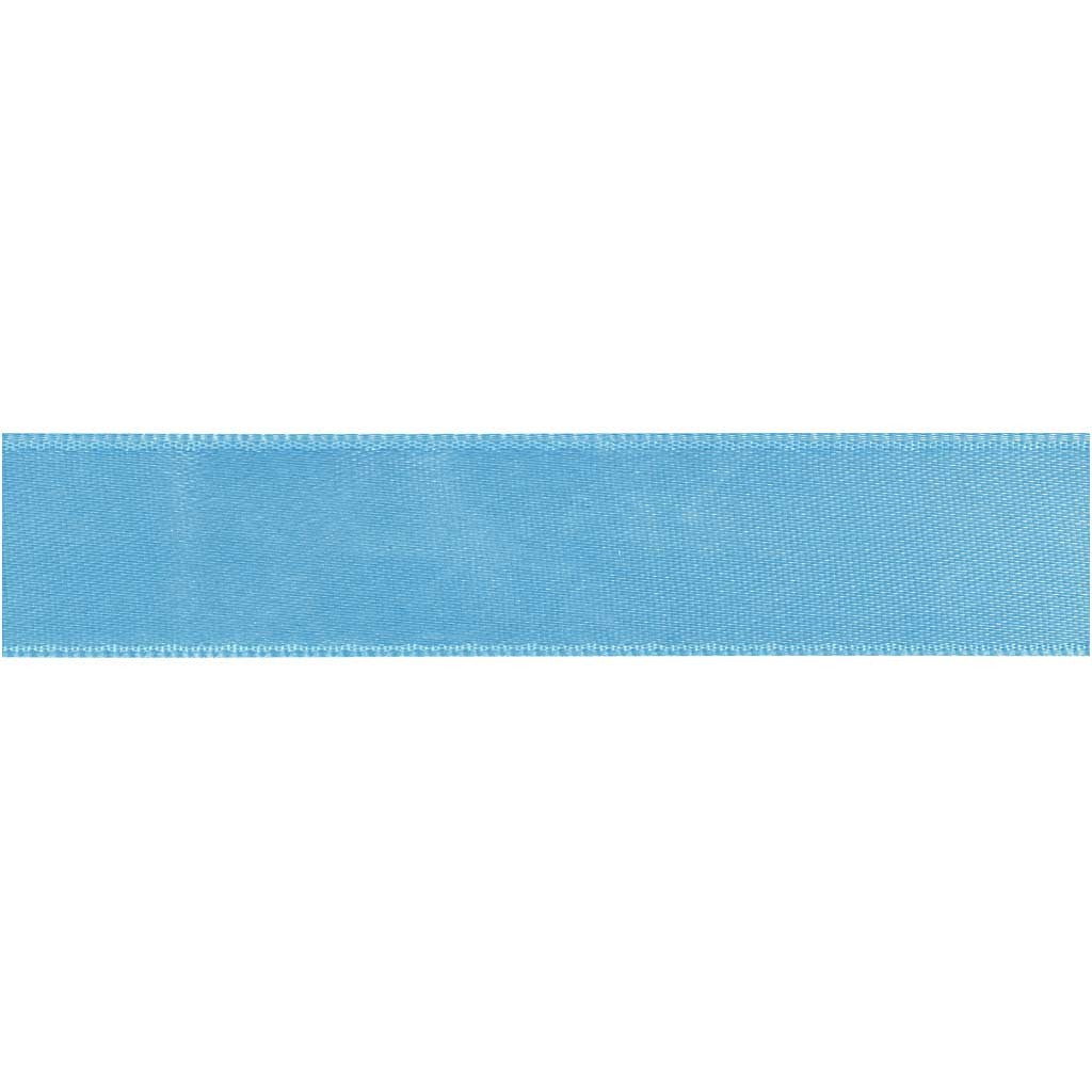 Ruban de satin, L : 20 mm, bleu clair, 6 m/ 1 rouleau [HOB-524716]