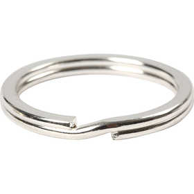 Sleutelring, d 28 mm, verzilverd, 4 stuk/ 1 doos [HOB-526040]