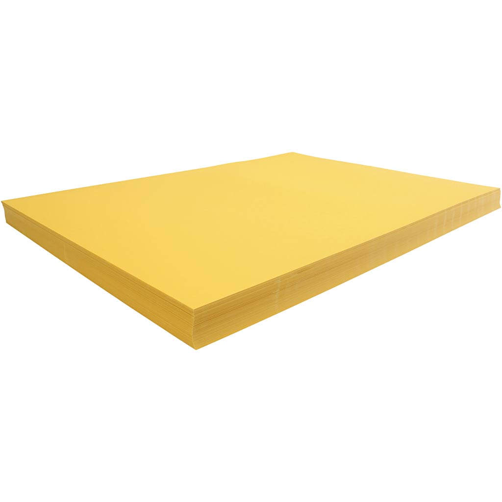 Card, sheet 50x70 cm, 270 g, sun yellow, 100 sheet