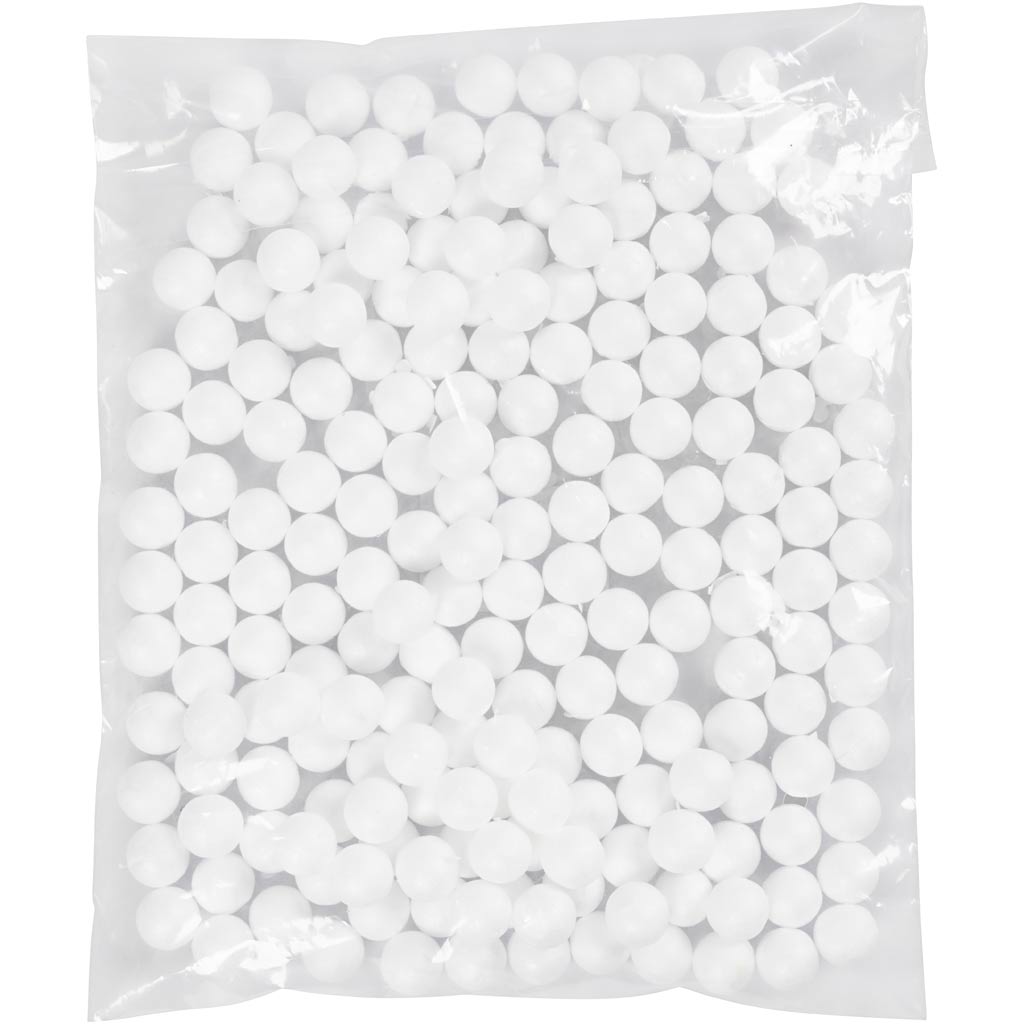 Ballen, d 1,5 cm, wit, 200 stuk/ 1 doos [HOB-542990]