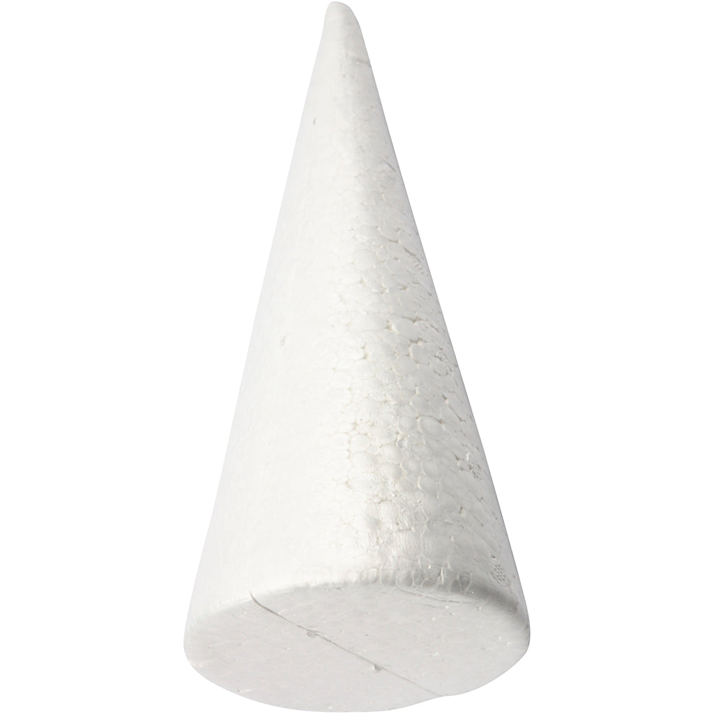 Cone, H: 35 cm, dia. 19,5 cm, white