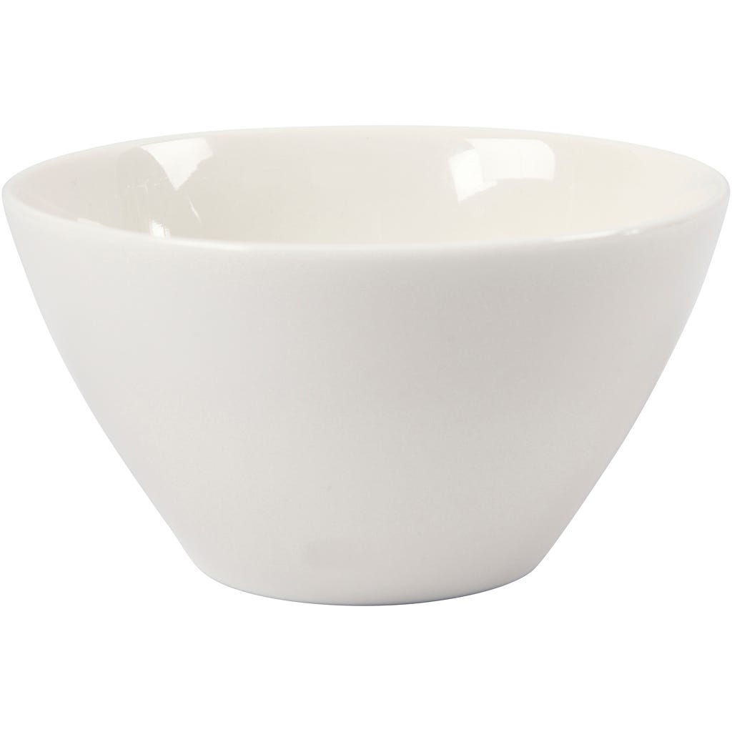Muesli kom, H: 7 cm, d 12,5 cm, wit, 20 stuk/ 1 doos [HOB-55584]