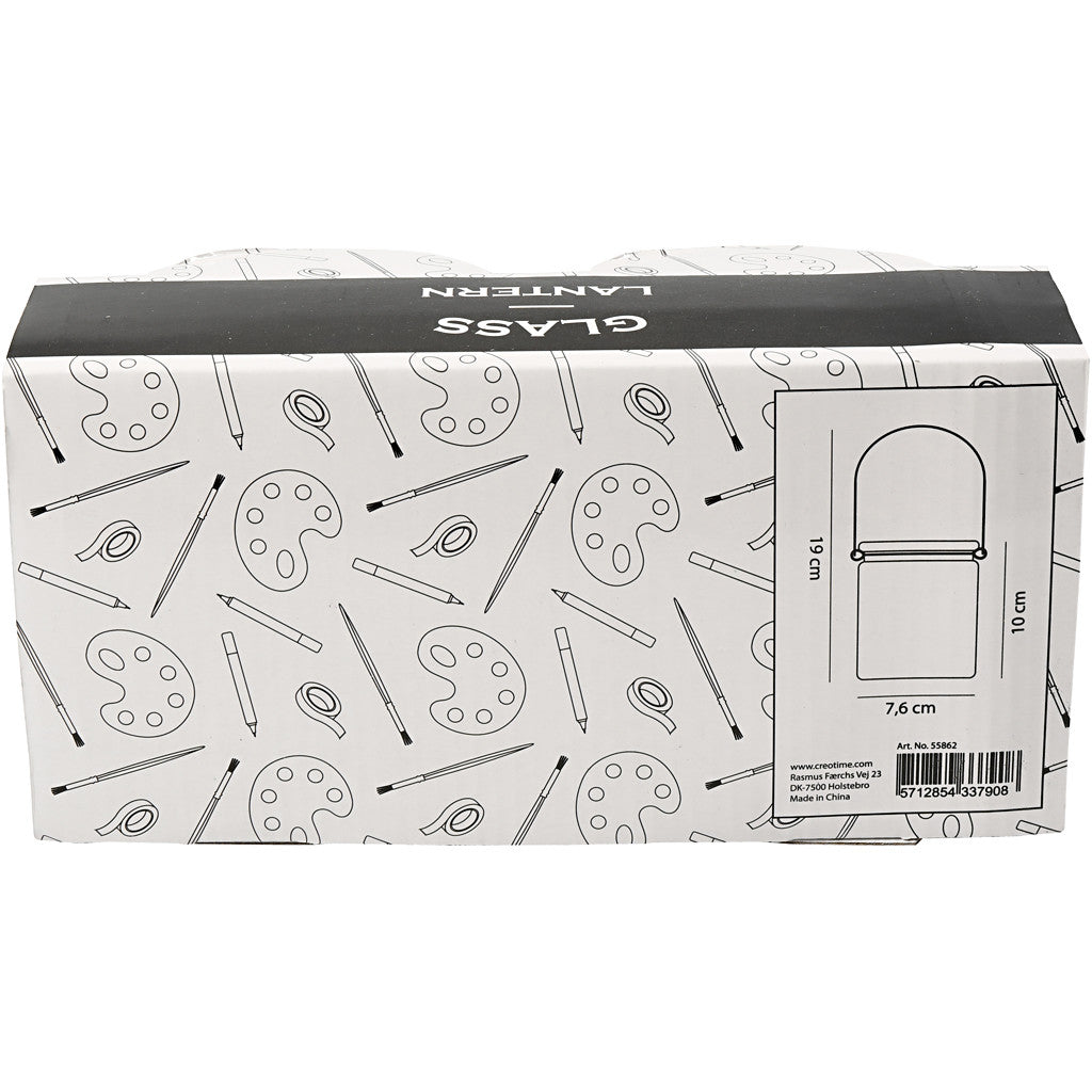 Lanterne, H : 10 cm, d 7,6 cm, 2 pièces/ 1 Pq. [HOB-55862]