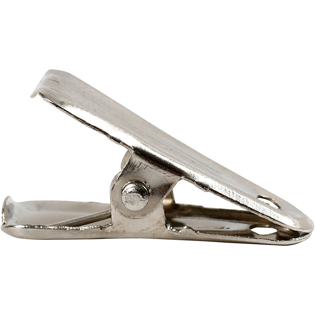 Deco knijpers, L: 27 mm, B: 14 mm, zilver, 10 stuk/ 1 doos [HOB-559540]