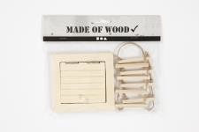 Zolderluik en touwladder, afm 9-20 cm, 1 set [HOB-55977]