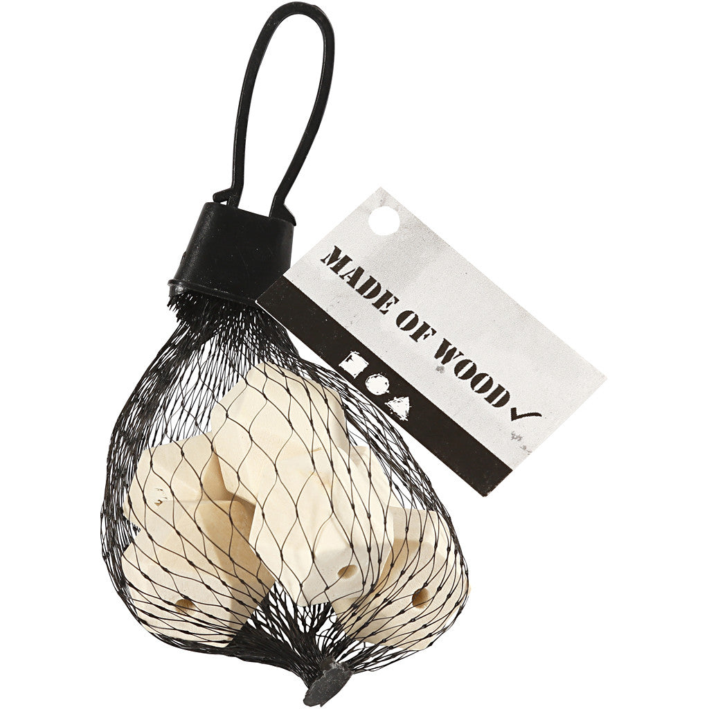 Perle en forme de diamant, L : 20 mm, diamètre intérieur 3 mm, 6 pièces/ 1 Pq. [HOB-56125]