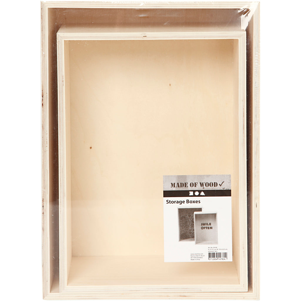 Showdozen, rechthoek, h: 27+31 cm, b: 19,5+22,5 cm, triplex, 2stuks, diepte 12,5 cm [HOB56160]