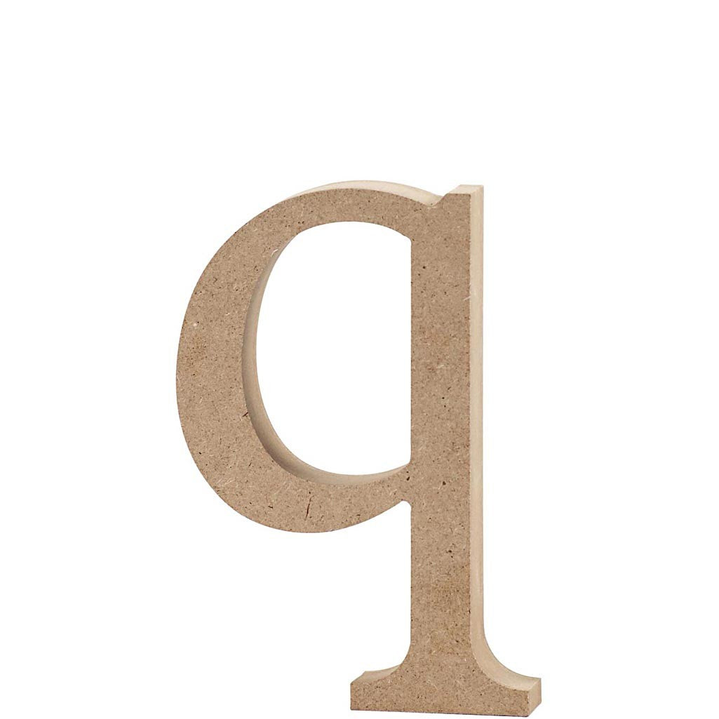 Letter, q, H: 12,2 cm, dikte 2 cm, 1 stuk [HOB-56256]