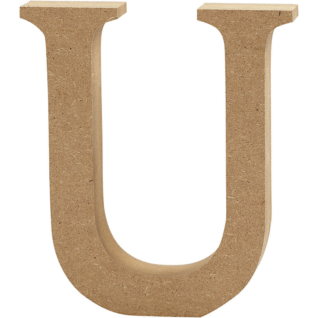 Letter, U, H: 8 cm, dikte 1,5 cm, 1 stuk [HOB-56380]
