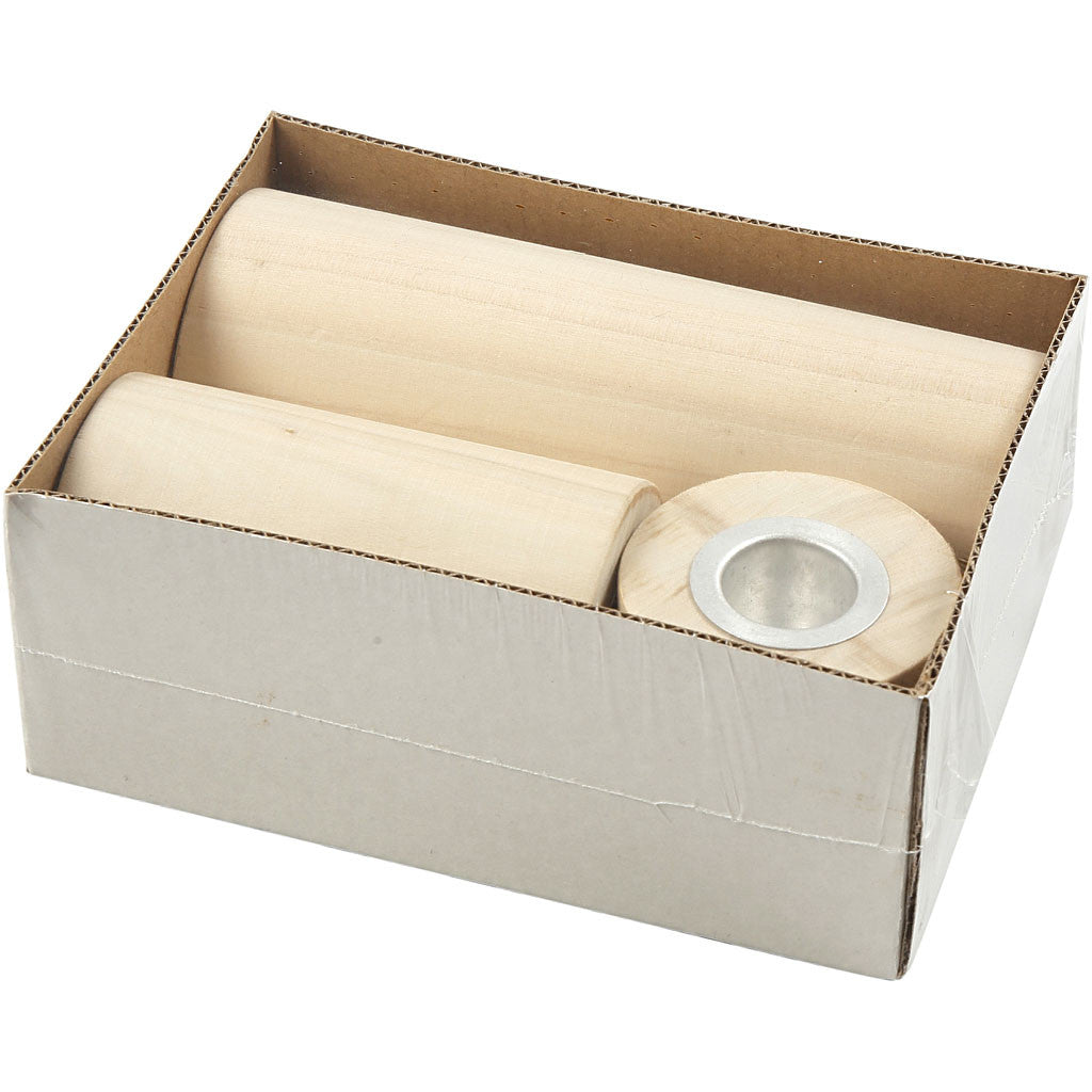 Bougeoirs, H : 14,5+9+6,5 cm, diamètre intérieur 2,3 cm, 3 pièces/ 1 Pq. [HOB-56413]