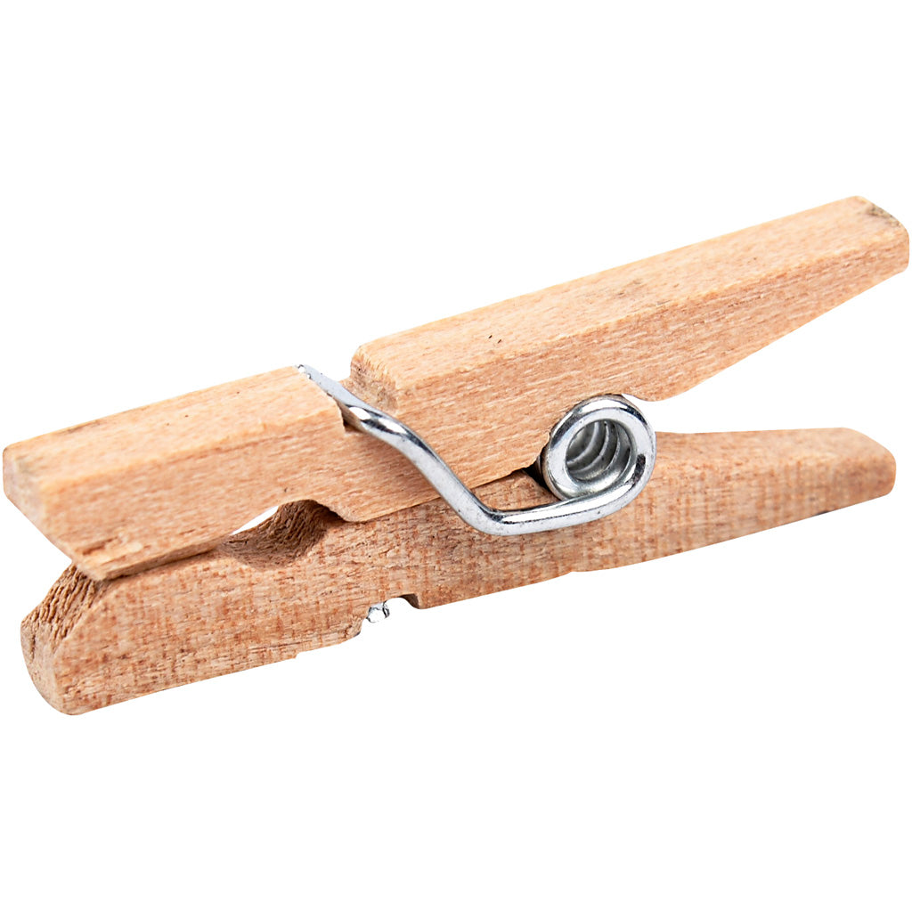 Clothes pegs, L: 25 mm, W: 3 mm, 30 pc