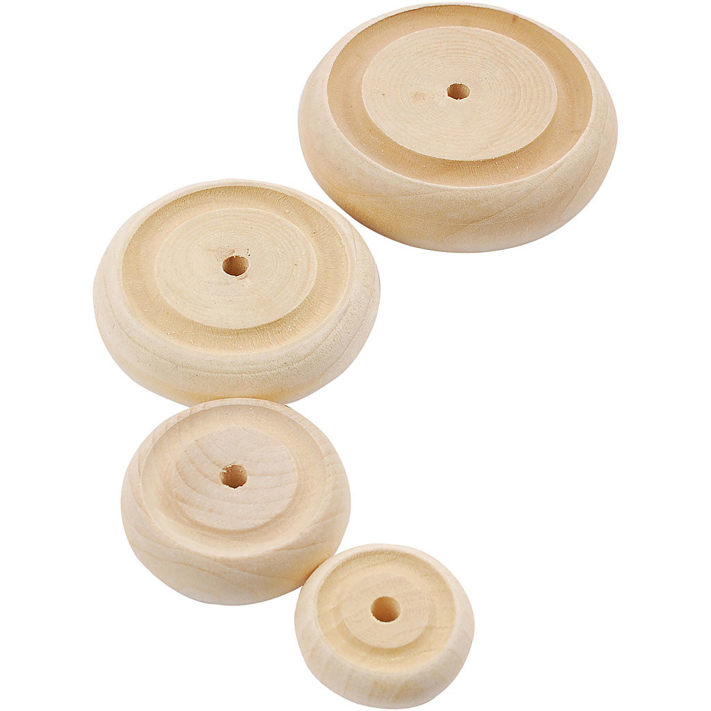 Wiel, d 24+30+42+50 mm, dikte 8+10+11+14 mm, 4x40 stuk/ 1 doos [HOB-56480]