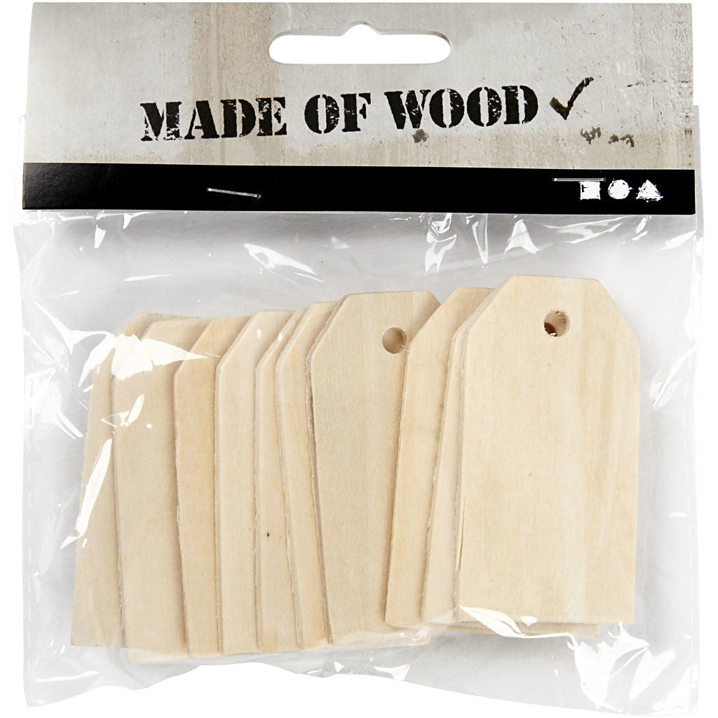 Houten Manilla Labels, afm 30x60 mm, 10 stuk/ 1 doos [HOB-564841]