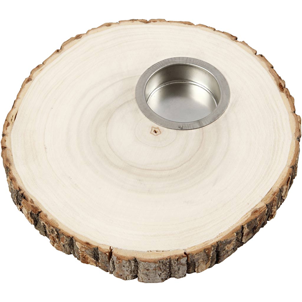 Bougeoir pour bougies chauffe-plats, d 14-16 cm, ép. 19 mm, 1 pièce [HOB-56563]