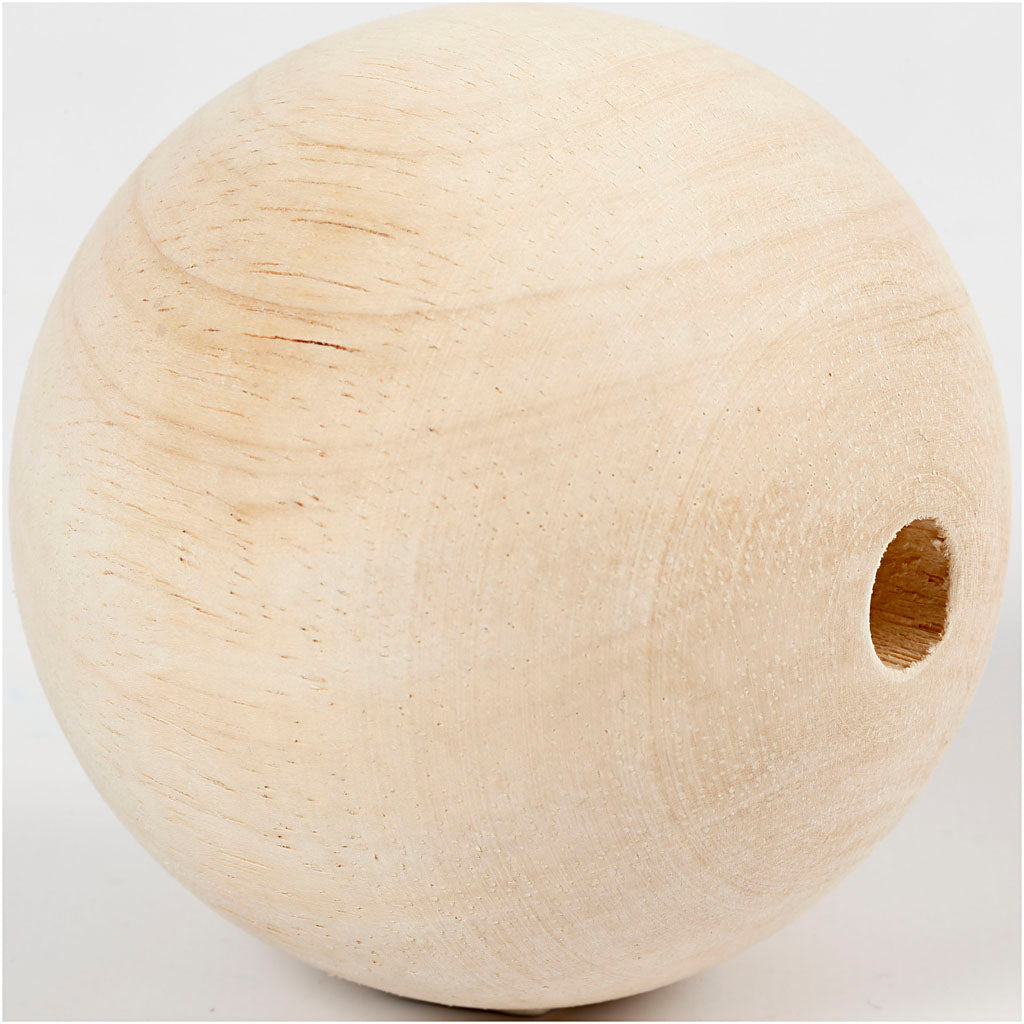 Houten kraal, d 80 mm, gatgrootte 12 mm, 1 stuk [HOB-56642]