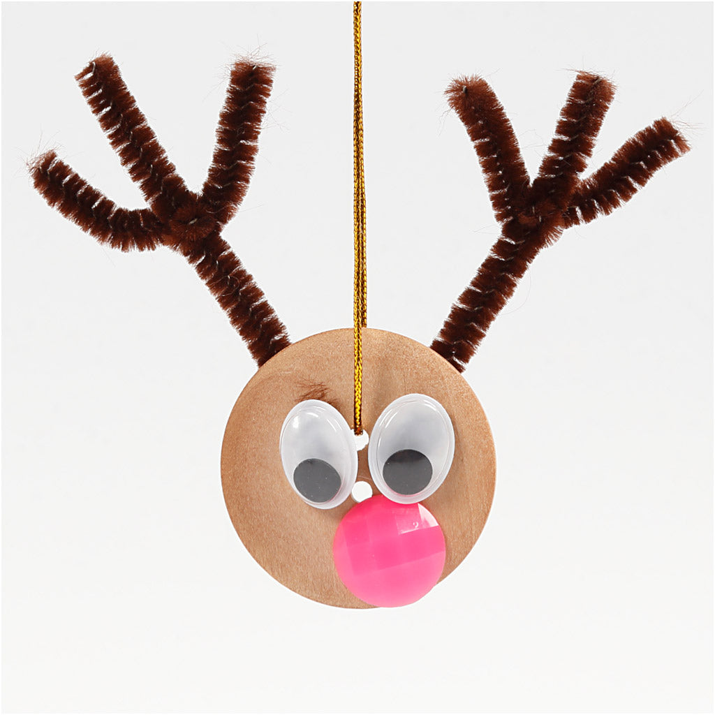 Houten knopen, d 35 mm, gatgrootte 2 mm, 4 gaten, 10 stuk/ 1 doos [HOB-56687]