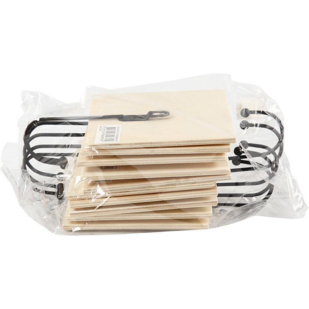 Haak, afm 12x12 cm, dikte 5 mm, 10 stuk/ 1 doos [HOB-56728]