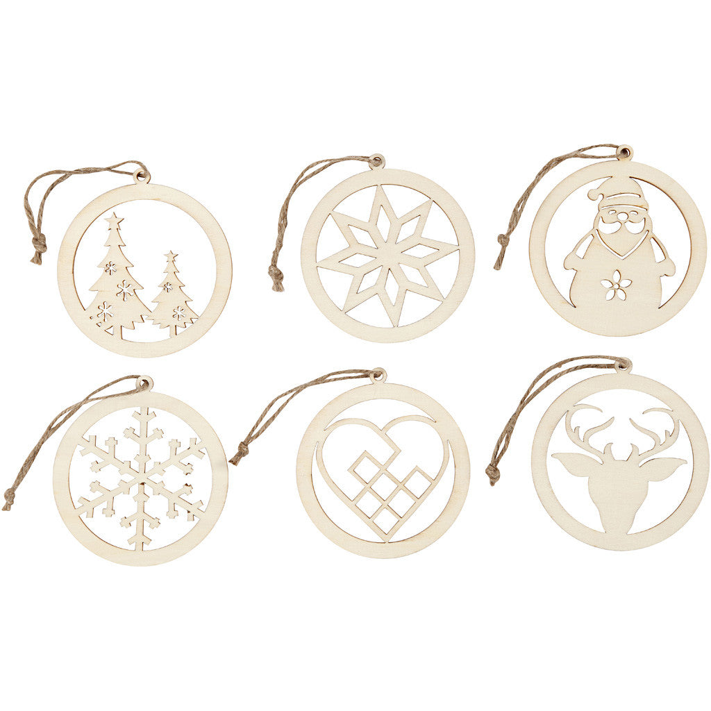 Décorations de Noël, d 8 cm, ép. 0,3 cm, 144 pièces/ 1 Pq. [HOB-56808]