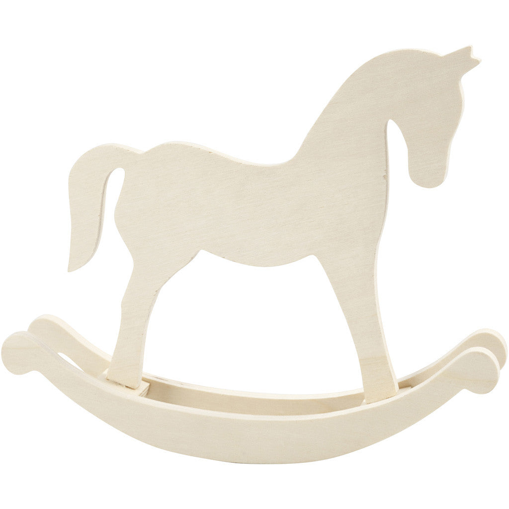 Cheval à bascule, H : 24 cm, P: 5 cm, L : 30 cm, 1 pièce [HOB-56917]
