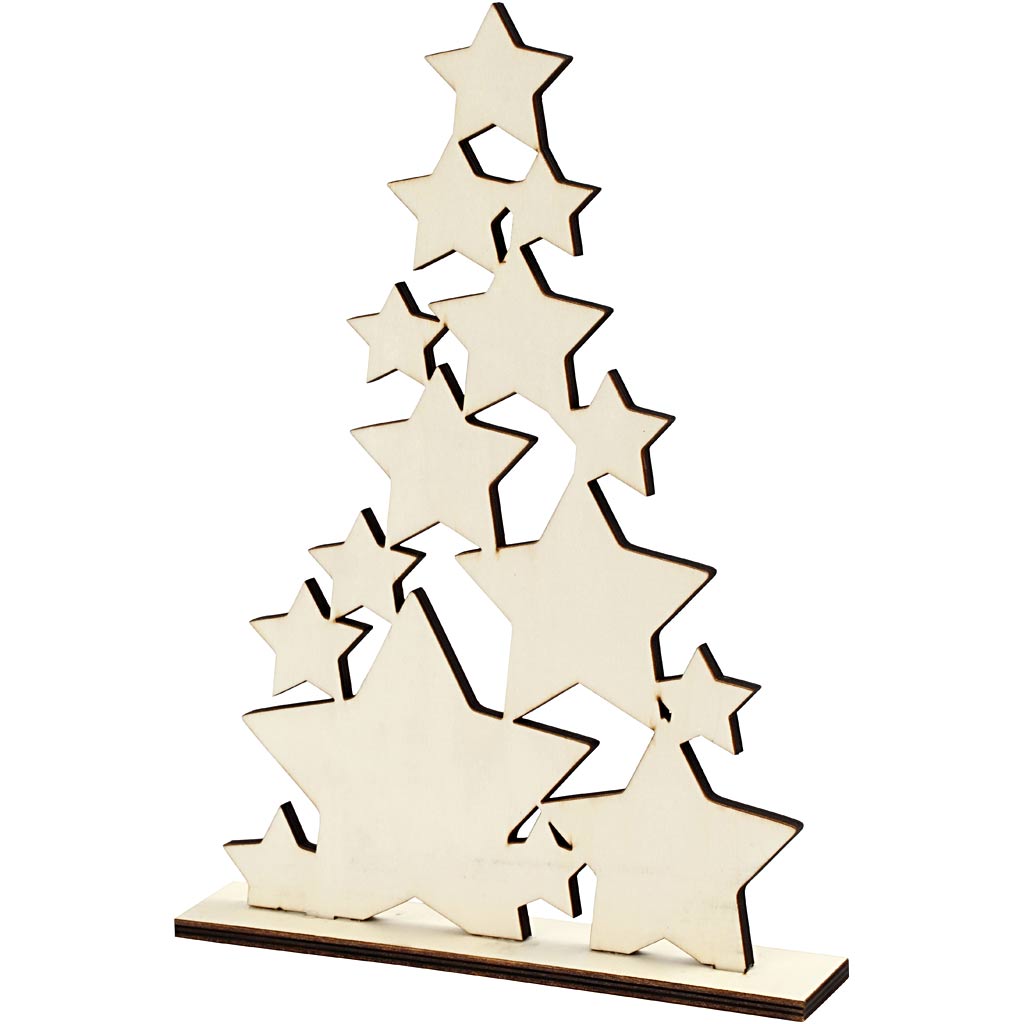Christmas Tree, H: 29,8 cm, D. 4 cm, W: 21,5 cm