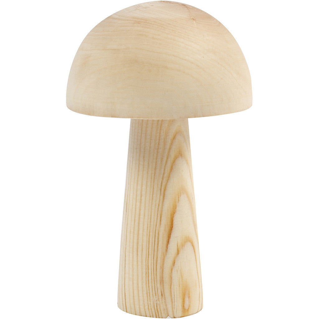 Champignon en bois, H : 14 cm, d 9 cm, 1 pièce [HOB-56934]