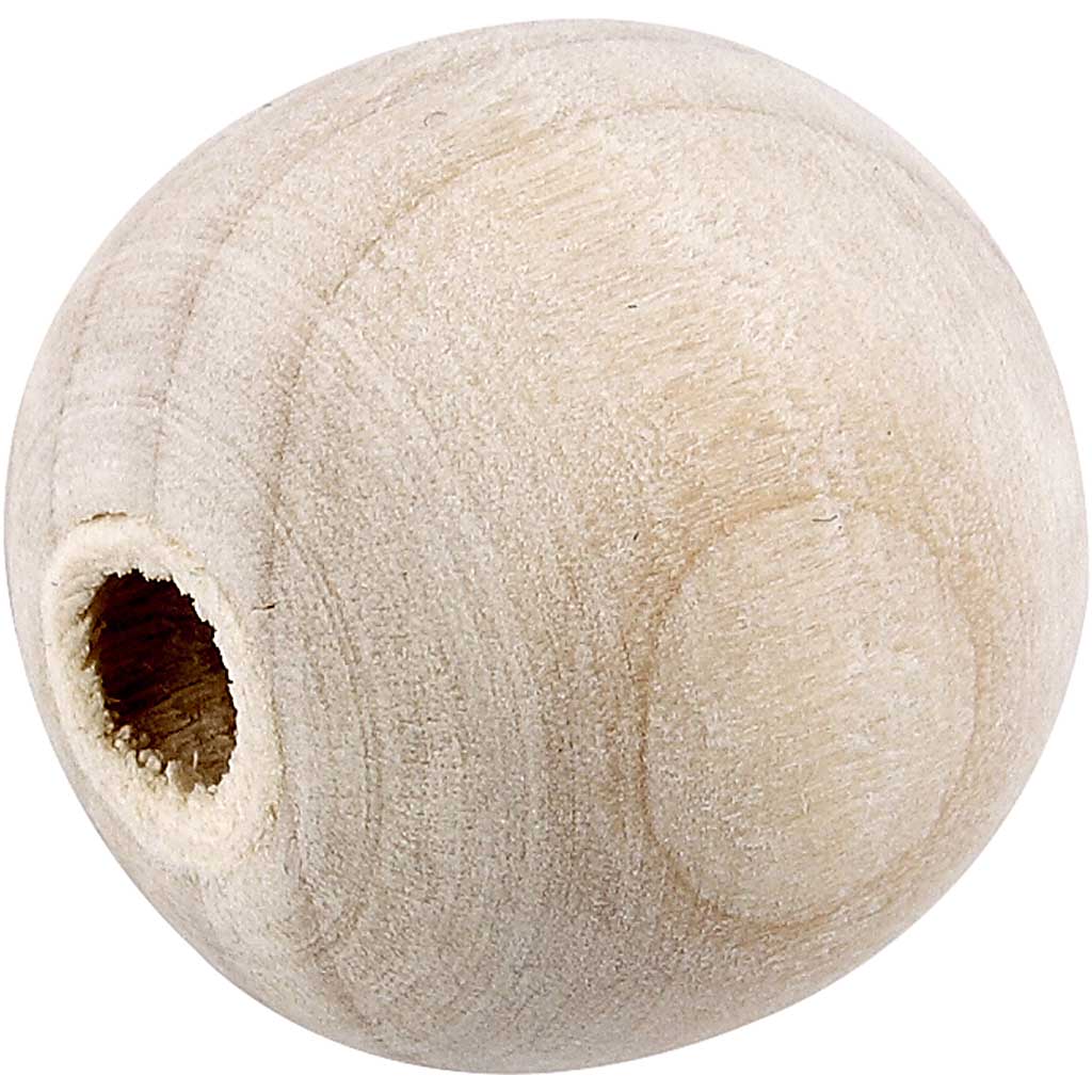 Houten kraal, d 20 mm, gatgrootte 4 mm, 200 stuk/ 1 doos [HOB-57061]