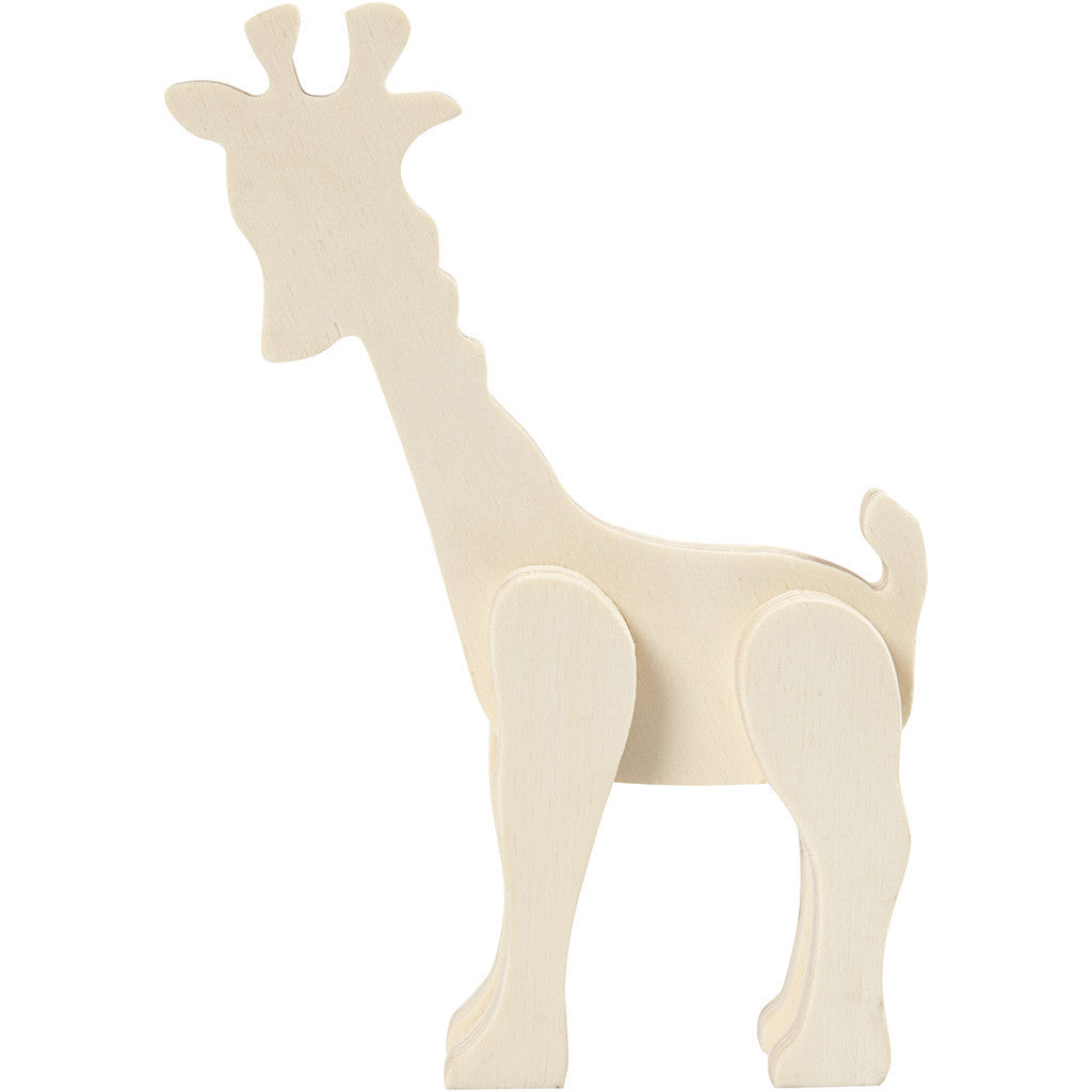 Figurine en forme d'animal, Girafe, H : 19 cm, L : 14 cm, 1 pièce [HOB-57915]