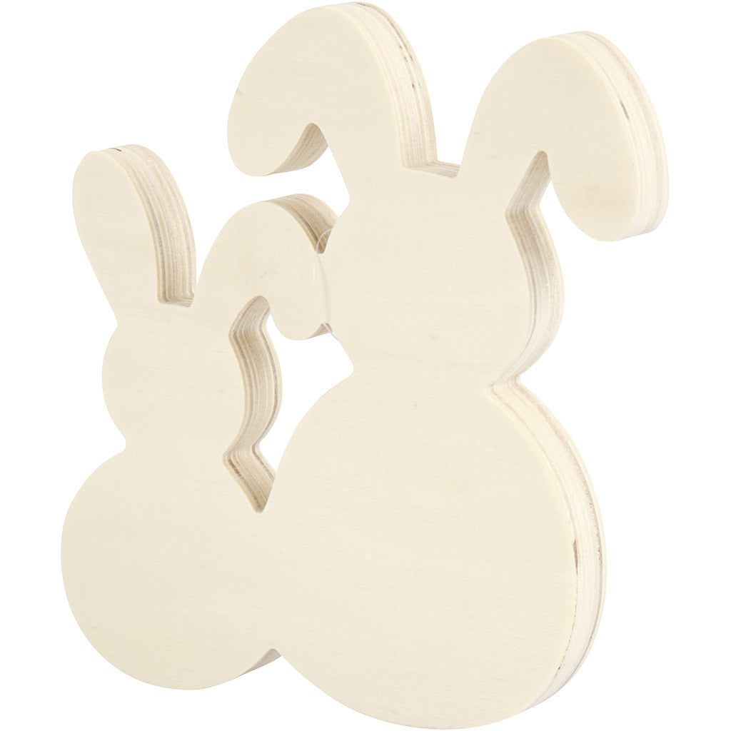 Konijnen, H: 17 cm, B: 16 cm, dikte 2 cm, 1 set [HOB-57935]