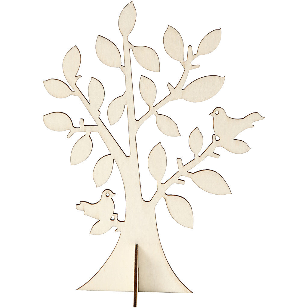 Arbre en Bois, H : 24 cm, L : 18,4 cm, ép. 0,4 cm, 1 pièce [HOB-57949]