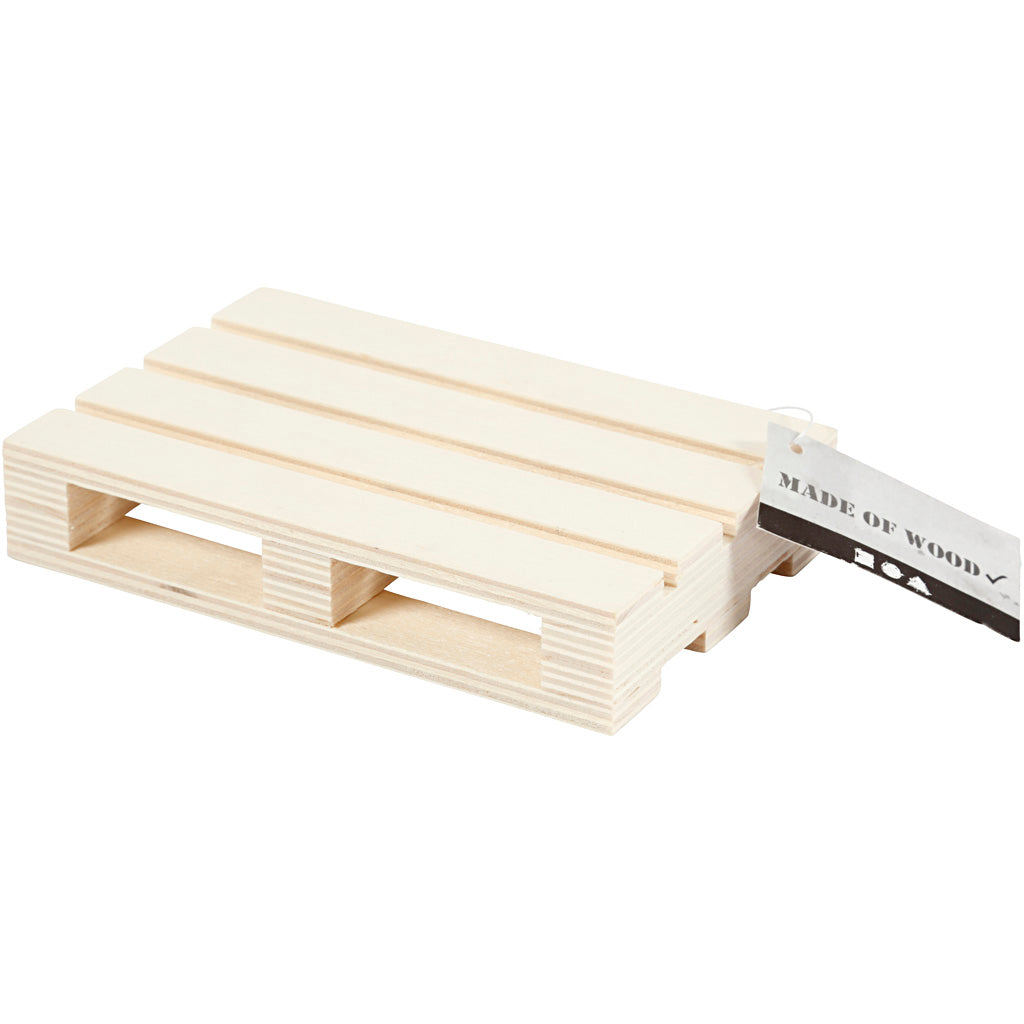 Mini palette, H : 2,5 cm, L : 12 cm, L : 8 cm, 1 pièce [HOB-57960]