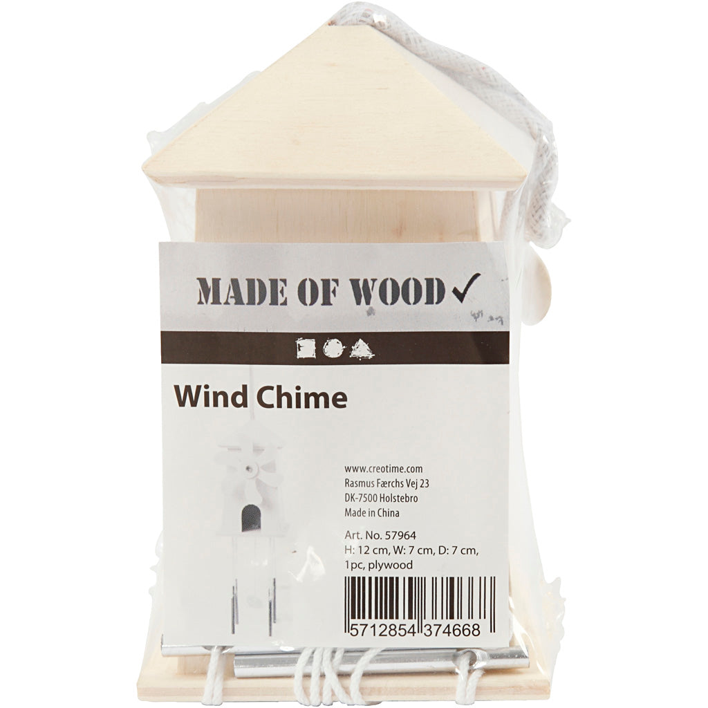 Chimes de vent, H : 12 cm, P: 7 cm, L : 7 cm, 1 pièce [HOB-57964]
