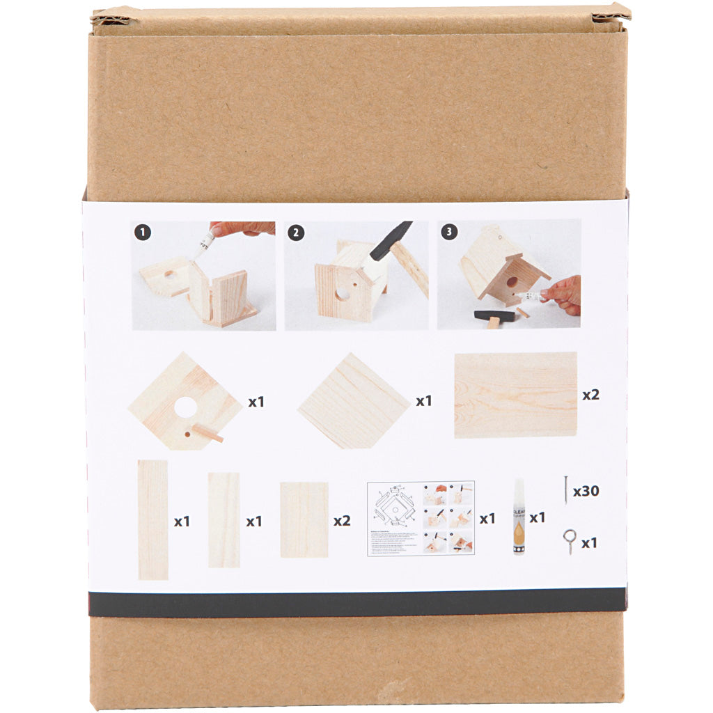 Vogelhuisje, H: 13 cm, D: 14,5 cm, B: 16 cm, 1 stuk [HOB-57967]