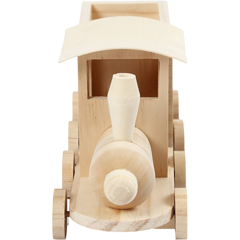 Train jouet avec wagon, H : 9,5 cm, L : 21,5 cm, L : 6,5 cm, 1 pièce [HOB-57977]