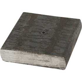 Metalen voet, afm 4x4x1 cm, gatgrootte 2 mm, 1 stuk [HOB-58030]