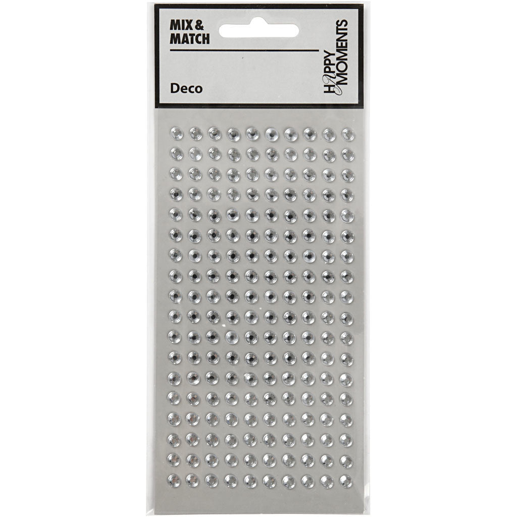 Pierres de strass, d 5 mm, argent, 144 pièces/ 1 Pq. [HOB-586042]