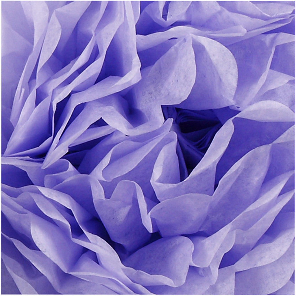 Pompons en papier, d 20+24+30 cm, 16 gr, violet, 3 pièces/ 1 Pq. [HOB-590005]