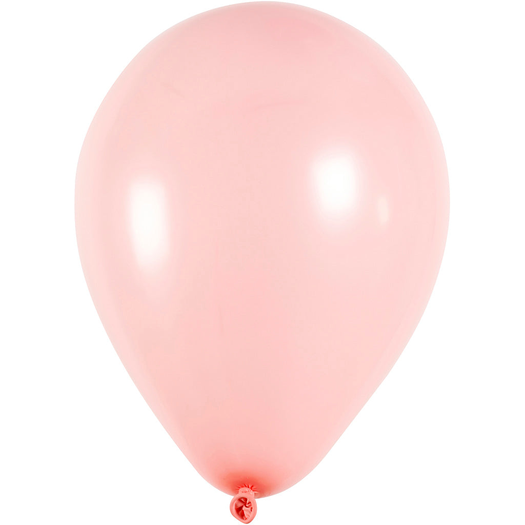 Balloons, round, dia. 23 cm, light red, 10 pc