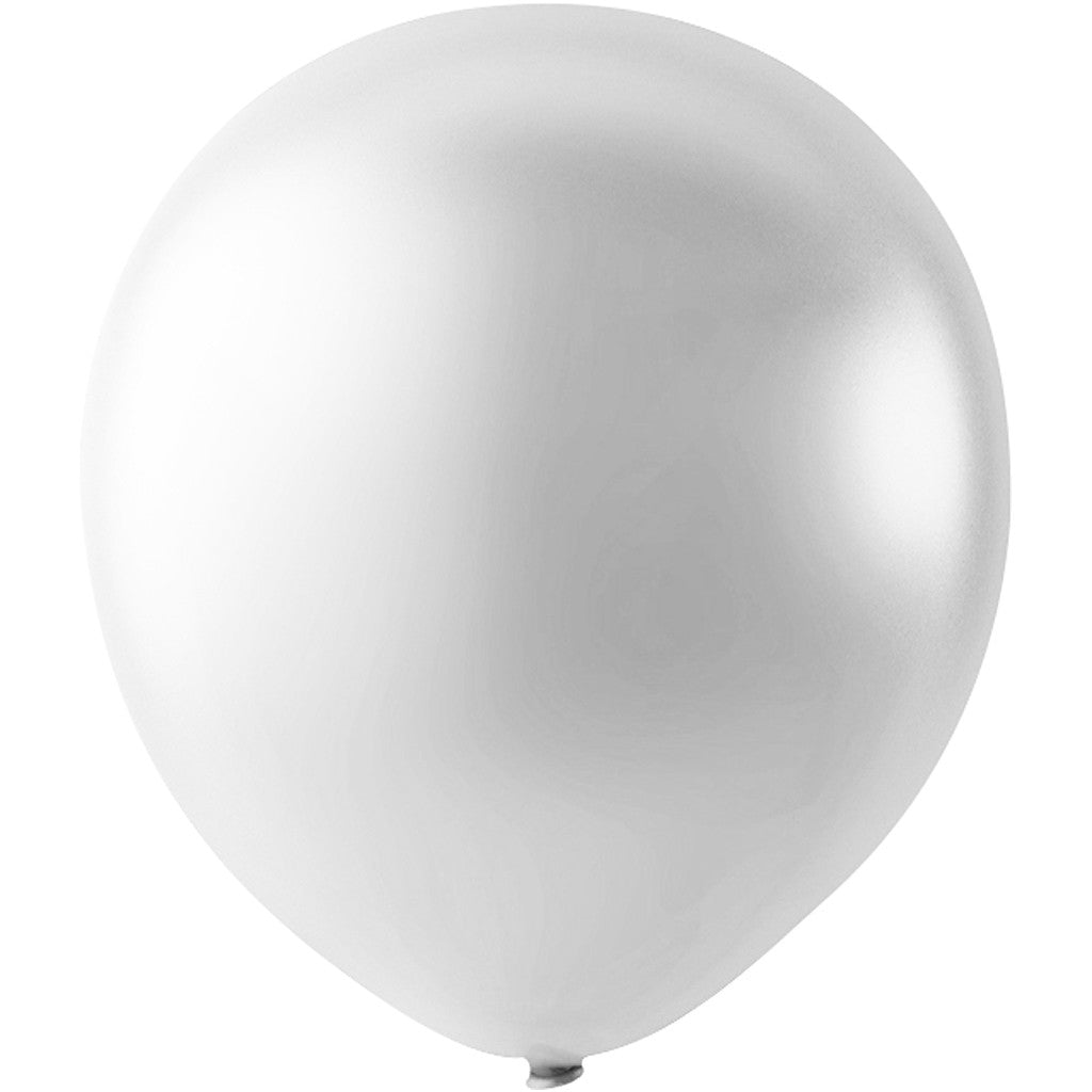 Ballons, d 23 cm, blanc, 10 pièces/ 1 Pq. [HOB-592001]