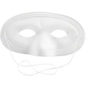 Masker, H: 10 cm, B: 17,5 cm, wit, 1 stuk [HOB-592400]