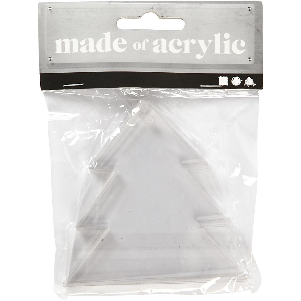 Acryl hangers, kerstboom, H: 8 cm, dikte 2 mm, 5 stuk/ 1 doos [HOB-592980]
