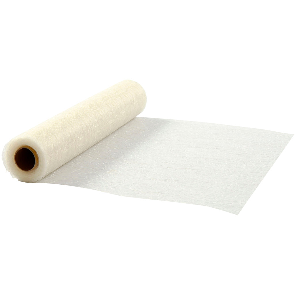 Table runner, W: 30 cm, off-white, 10 m/ 1 roll