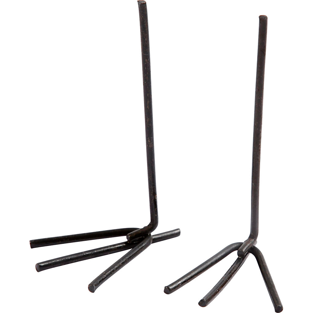 Chicken Feet, H: 5 cm, W: 2 cm, black, 10 pair