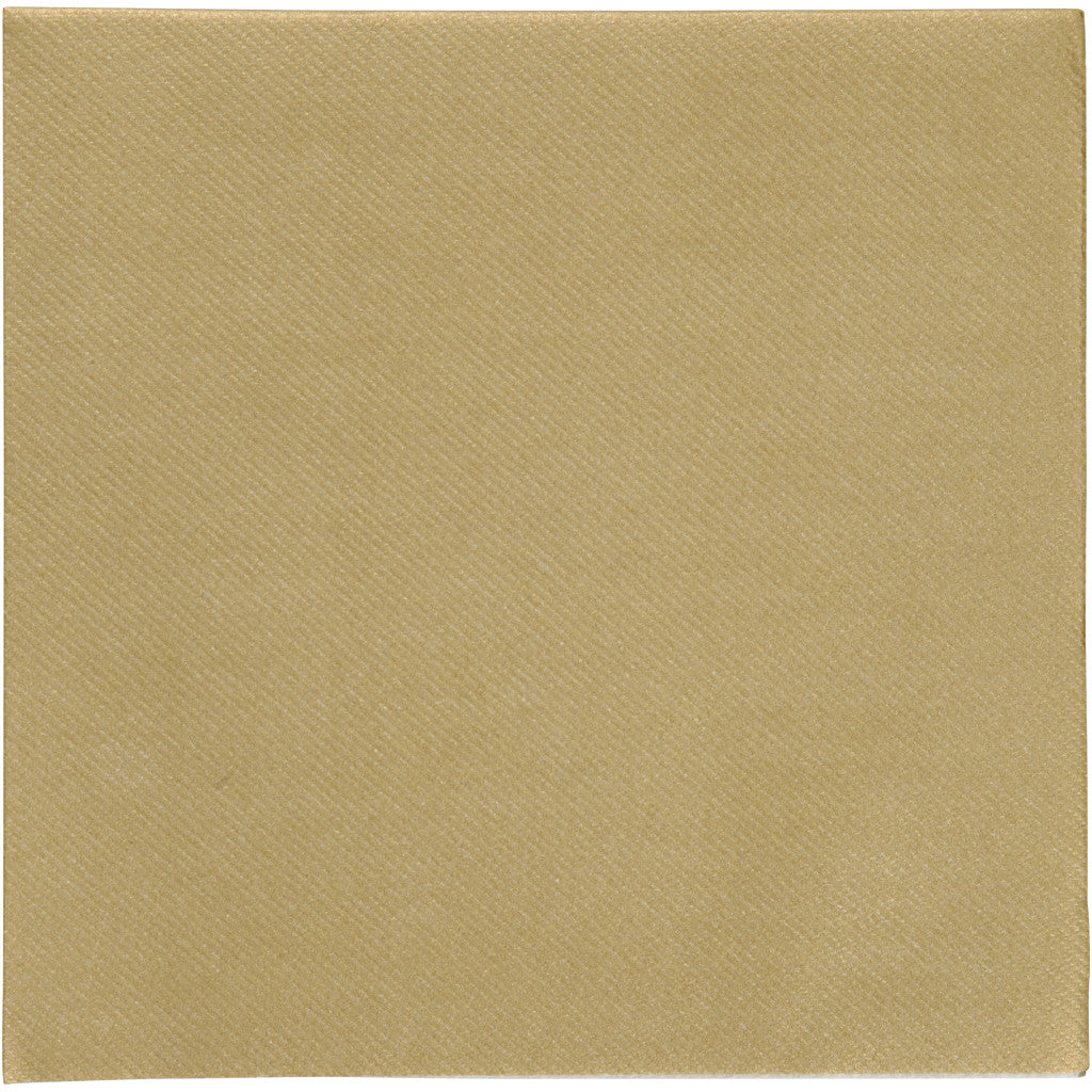 Serviettes de table, dim. 40x40 cm, 60 gr, or, 20 pièces/ 1 Pq. [HOB-598019]