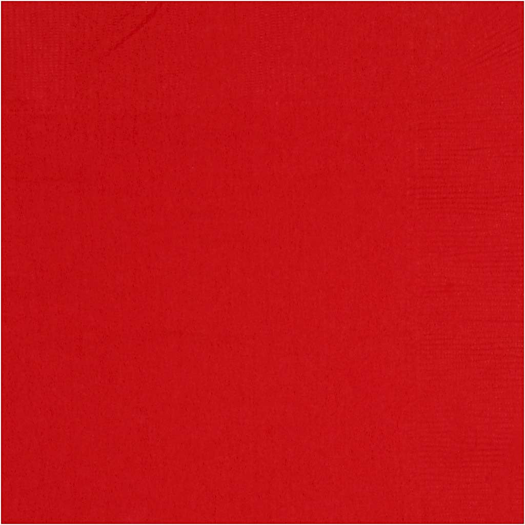 Serviettes de table, dim. 33x33 cm, rouge, 20 pièces/ 1 Pq. [HOB-599003]