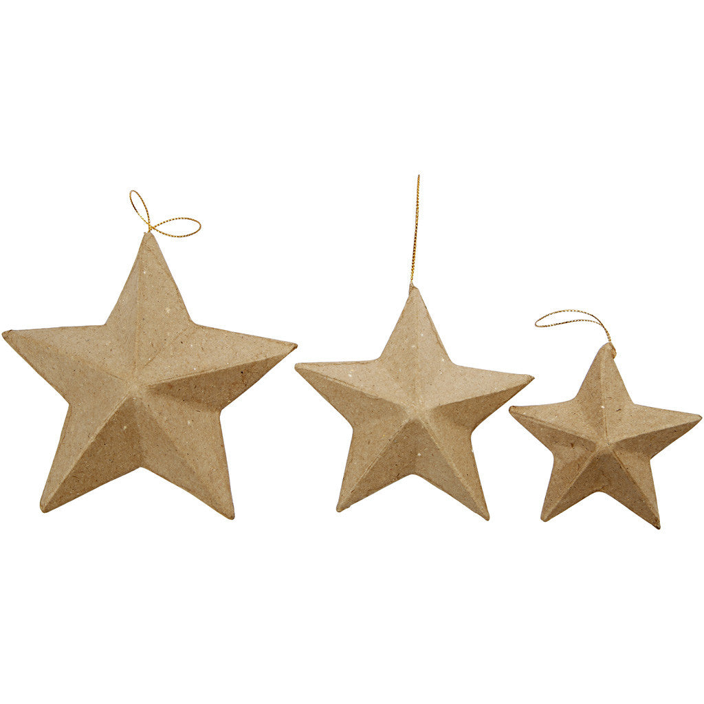 Stars, D: 7,5+10+12,5 cm, 6 pc