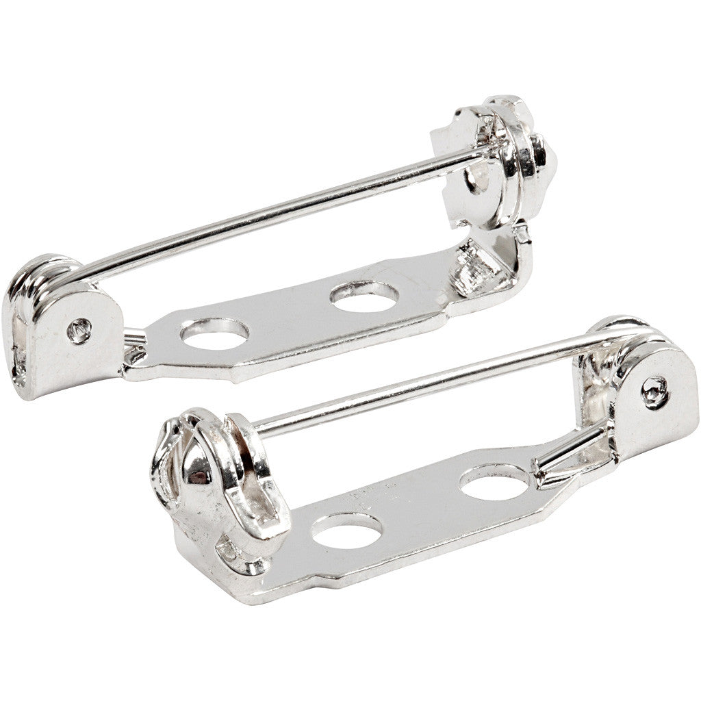 Brochespeld, L: 15 mm, verzilverd, 100 stuk/ 1 doos [HOB-600701]