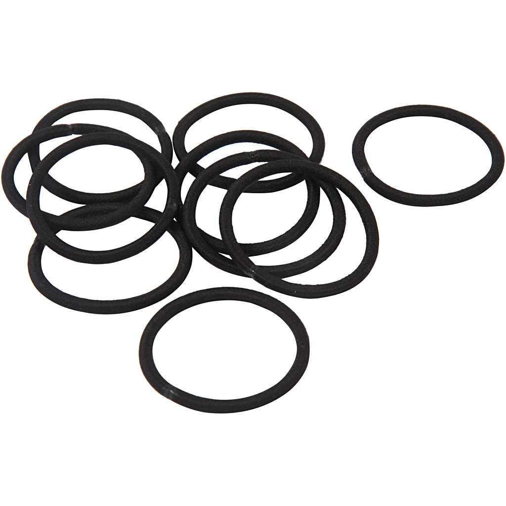Haarelastiek, d 45 mm, zwart, 10 stuk/ 1 doos [HOB-600985]