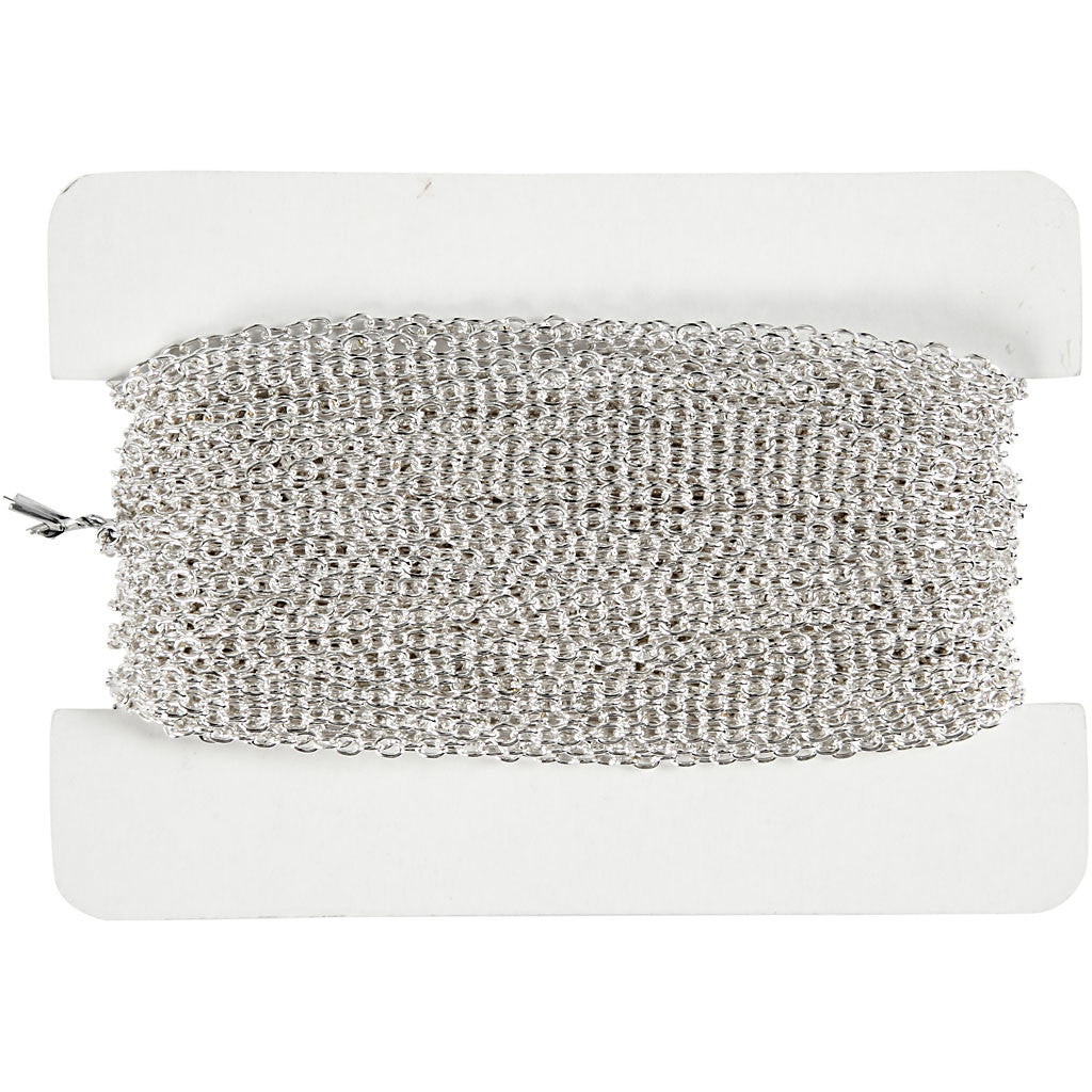 Jaseron, L : 2 mm, argenté, 20 m/ 1 pièce [HOB-60230]