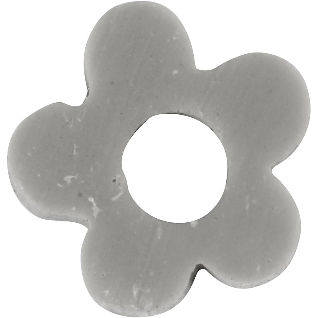 Klei Kralen, d 5-6 mm, gatgrootte 2 mm, grijs, 145 stuk/ 1 doos [HOB-61002]
