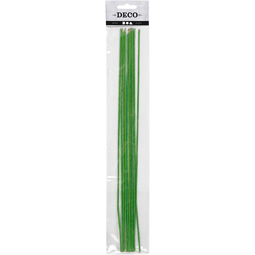 Bloemsteeldraad, L: 30 cm, d 2 mm, groen, 20 stuk/ 1 doos [HOB-610351]